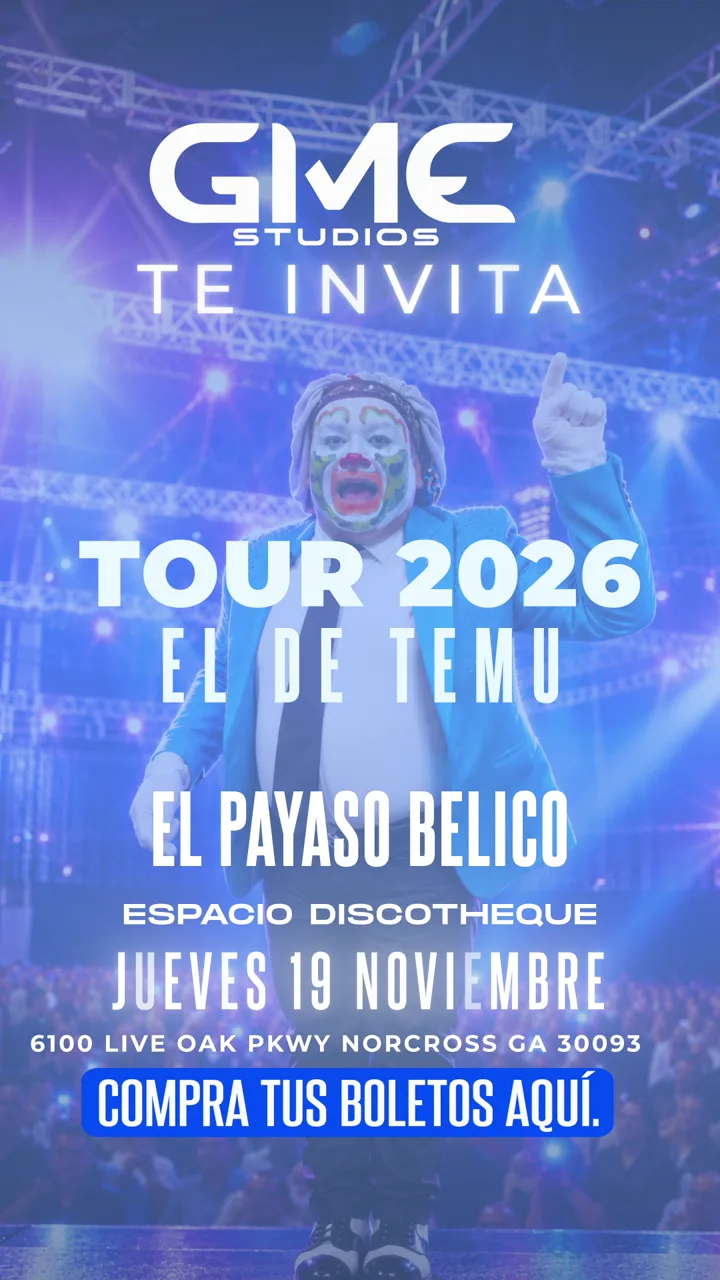 GME Studios te invita: El Payaso Bélico, Tour 2026 · El de Temu. Espacio Discotheque.